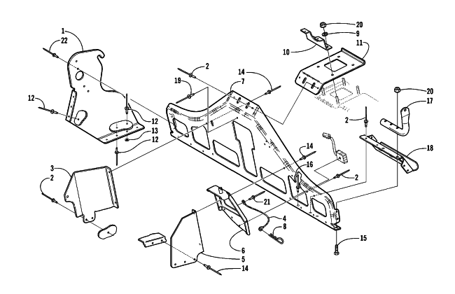 Parts Diagram for Arctic Cat 1999 Z 440 SNO-PRO SNOWMOBILE STEERING SUPPORT ASSEMBLY