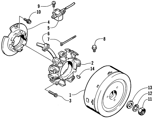 Parts Diagram for Arctic Cat 2000 POWDER SPECIAL 600 EFI LE () SNOWMOBILE MAGNETO