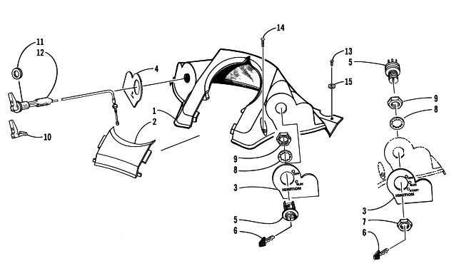 Parts Diagram for Arctic Cat 1999 Z 370 SNOWMOBILE CONSOLE AND SWITCH ASSEMBLY