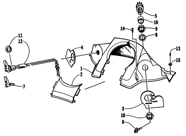 Parts Diagram for Arctic Cat 2000 PANTHER 550 SNOWMOBILE CONSOLE AND SWITCH ASSEMBLY