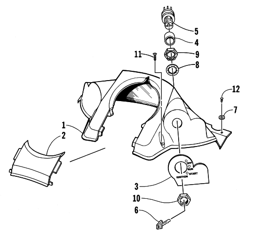 Parts Diagram for Arctic Cat 2000 ZL 580 EFI ESR SNOWMOBILE CONSOLE AND SWITCH ASSEMBLY