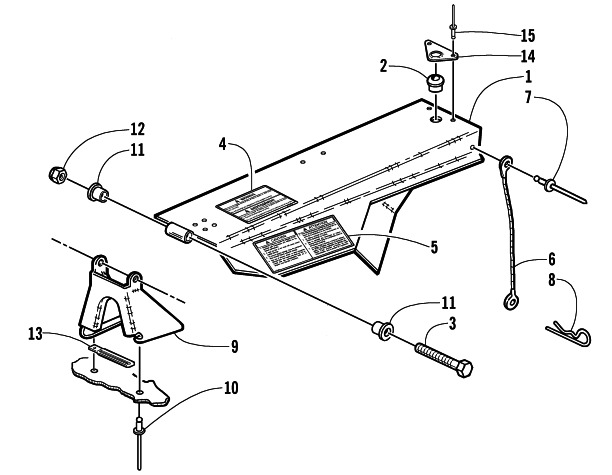 Parts Diagram for Arctic Cat 2000 PANTHER 340 SNOWMOBILE BELT GUARD ASSEMBLY