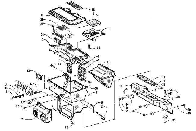Parts Diagram for Arctic Cat 2000 ZL 580 EFI ESR SNOWMOBILE AIR SILENCER ASSEMBLY