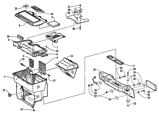Parts Diagram for Arctic Cat 2000 ZR 600 BLAIR MORGAN SIGNATURE EDITION SNOWMOBILE AIR SILENCER ASSEMBLY