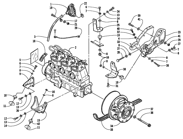 Parts Diagram for Arctic Cat 2000 ZRT 600 () SNOWMOBILE ENGINE AND RELATED PARTS