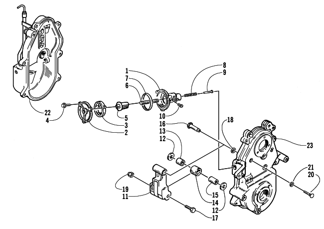 Parts Diagram for Arctic Cat 2000 ZL 700 SNOWMOBILE DROPCASE CHAIN TENSION ASSEMBLY (OPTIONAL)