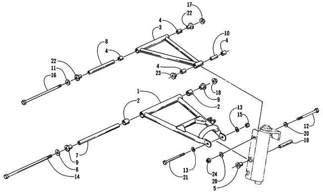 Parts Diagram for Arctic Cat 2000 THUNDERCAT MC () SNOWMOBILE A-ARM ASSEMBLY