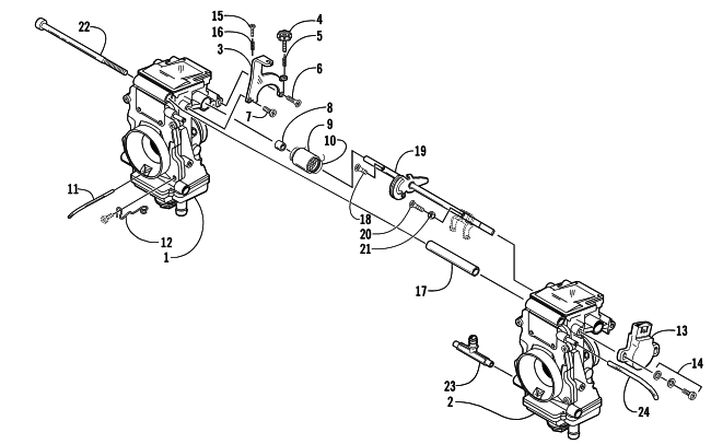 Parts Diagram for Arctic Cat 2000 ZR 600 SNOWMOBILE CARBURETOR - EXTERNAL PARTS