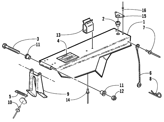 Parts Diagram for Arctic Cat 2000 ZR 600 EFI - LE SNOWMOBILE BELT GUARD ASSEMBLY