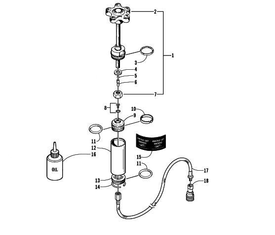 Parts Diagram for Arctic Cat 2000 ZR 600 EFI - LE SNOWMOBILE REMOTE SHOCK LIMITER ASSEMBLY (LE-C)