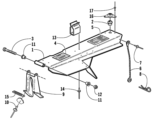 Parts Diagram for Arctic Cat 2000 ZR 700 () SNOWMOBILE BELT GUARD ASSEMBLY