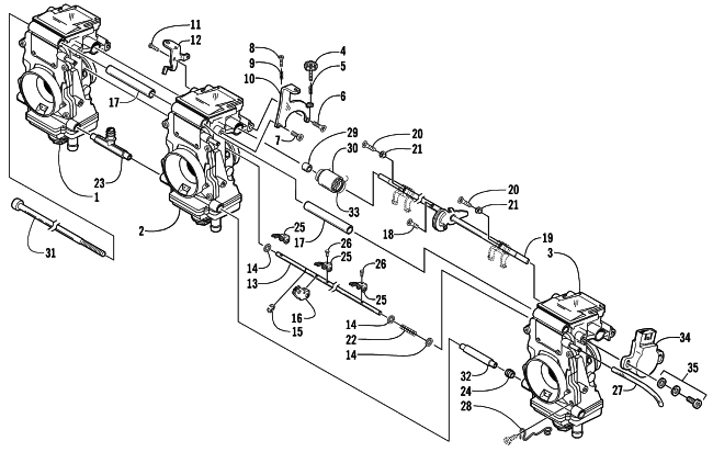 Parts Diagram for Arctic Cat 2001 ZRT 800 SNOWMOBILE CARBURETOR - EXTERNAL PARTS