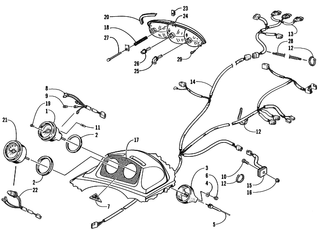 Parts Diagram for Arctic Cat 2000 POWDER SPECIAL 700 LE () SNOWMOBILE HEADLIGHT, INSTRUMENTS, AND WIRING ASSEMBLIES