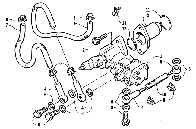 Parts Diagram for Arctic Cat 2003 MOUNTAIN CAT 600 EFI () SNOWMOBILE OIL PUMP