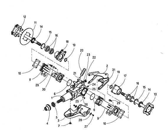 Parts Diagram for Arctic Cat 2000 400 4X4 () ATV REAR AXLE ASSY (4X4) (VIN 4UF00AT86YT311796 & Up)