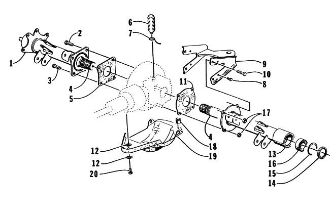 Parts Diagram for Arctic Cat 2000 400 2X4 ATV REAR AXLE ASSEMBLY