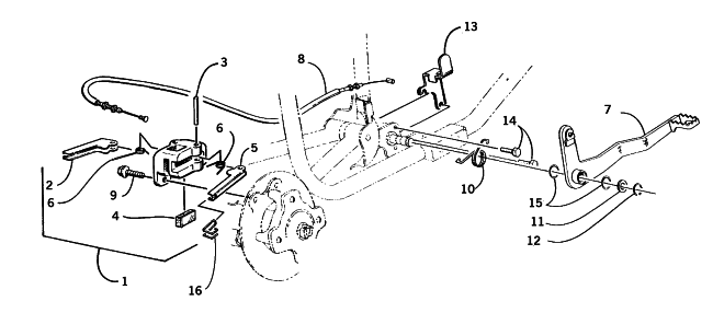 Parts Diagram for Arctic Cat 2000 500 4X4 () ATV MECHANICAL BRAKE ASSEMBLY
