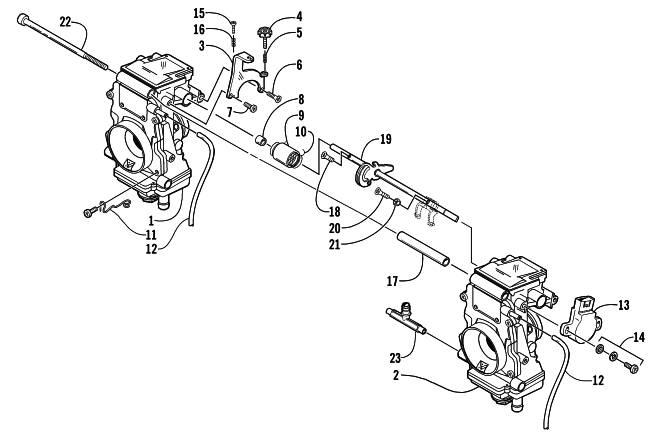 Parts Diagram for Arctic Cat 2000 ZR 700 () SNOWMOBILE CARBURETOR - EXTERNAL PARTS