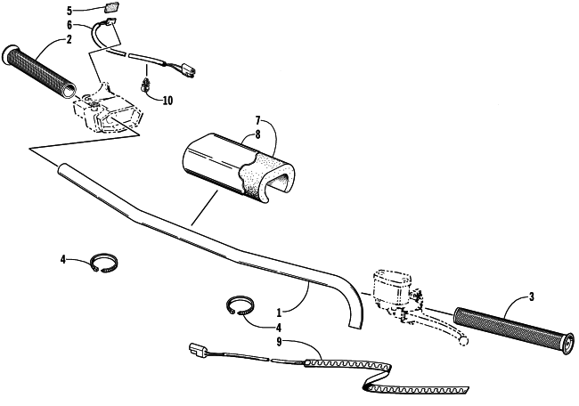 Parts Diagram for Arctic Cat 2000 Z 440 SNO PRO () SNOWMOBILE HANDLEBAR ASSEMBLY