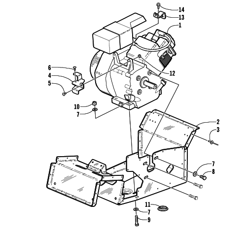 Parts Diagram for Arctic Cat 2000 Z 120 SNOWMOBILE ENGINE AND RELATED PARTS