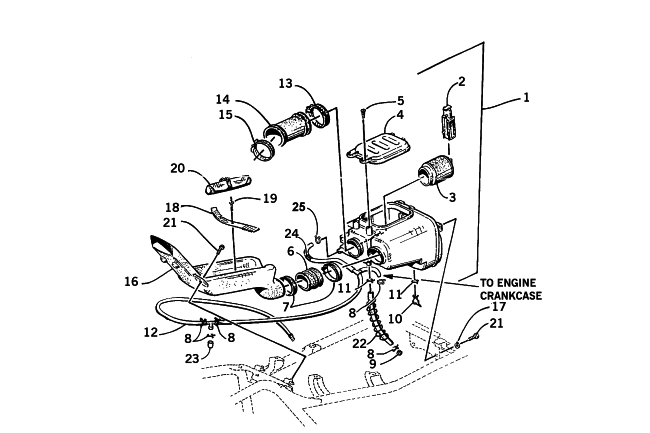 Parts Diagram for Arctic Cat 2000 250 2X4 () ATV AIR INTAKE ASSEMBLY
