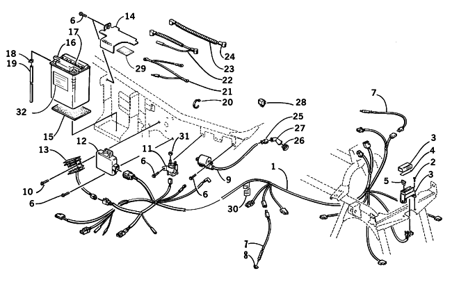 Parts Diagram for Arctic Cat 2001 250 2X4 ATV ELECTRICAL COMPONENTS