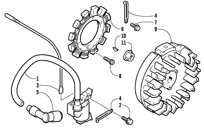 Parts Diagram for Arctic Cat 2000 Z 120 SNOWMOBILE MAGNETO