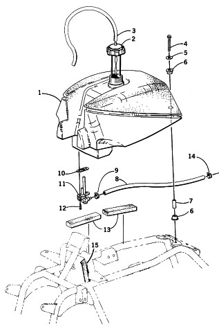 Parts Diagram for Arctic Cat 2000 250 2X4 () ATV FUEL TANK ASSEMBLY