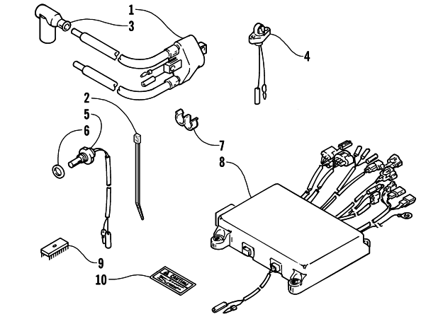 Parts Diagram for Arctic Cat 2000 ZR 600 EFI - LE SNOWMOBILE ELECTRICAL