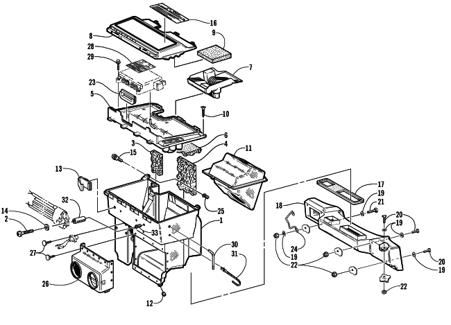 Parts Diagram for Arctic Cat 2000 ZL 600 EFI SNOWMOBILE AIR SILENCER ASSEMBLY
