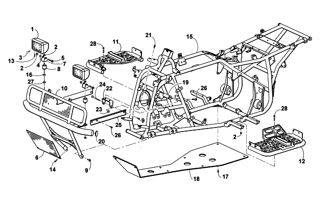 Parts Diagram for Arctic Cat 2000 500 CC AUTOMATIC () ATV FRAME AND RELATED PARTS