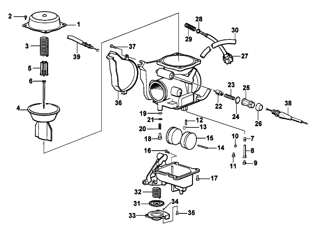 Parts Diagram for Arctic Cat 2000 500 CC AUTOMATIC () ATV CARBURETOR