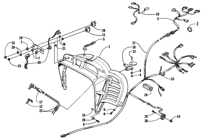 Parts Diagram for Arctic Cat 2000 Z 440 SNO PRO () SNOWMOBILE CONSOLE, SWITCHES, AND WIRING ASSEMBLIES