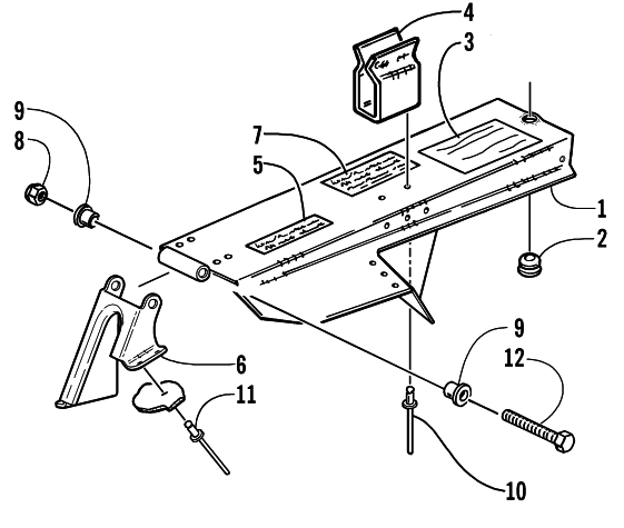 Parts Diagram for Arctic Cat 2000 ZR 440 SNO PRO SNOWMOBILE BELT GUARD ASSEMBLY