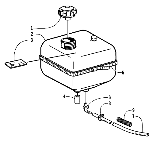Parts Diagram for Arctic Cat 2000 ZR 440 SNO PRO () SNOWMOBILE OIL TANK ASSEMBLY