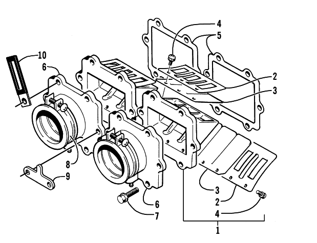 Parts Diagram for Arctic Cat 2000 ZR 440 SNO PRO () SNOWMOBILE REED VALVE ASSEMBLY