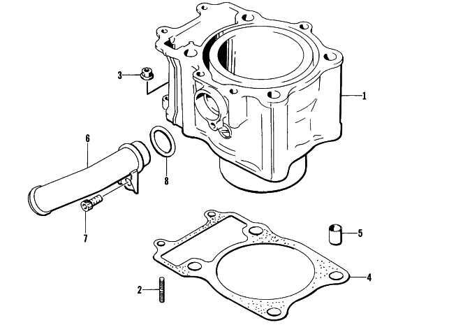 Parts Diagram for Arctic Cat 2002 500 AUTOMATIC TRANSMISSION TBX ATV CYLINDER ASSEMBLY