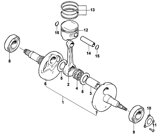 Parts Diagram for Arctic Cat 2000 500 CC AUTOMATIC () ATV CRANKSHAFT ASSEMBLY
