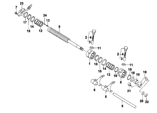 Parts Diagram for Arctic Cat 2000 500 CC AUTOMATIC () ATV GEAR SHIFT ASSEMBLY