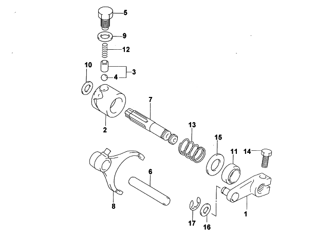 Parts Diagram for Arctic Cat 2000 500 CC AUTOMATIC () ATV SECONDARY GEAR SHIFT ASSEMBLY