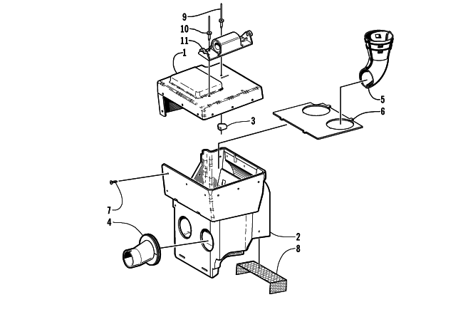 Parts Diagram for Arctic Cat 2000 Z 440 SNO PRO () SNOWMOBILE AIR SILENCER ASSEMBLY