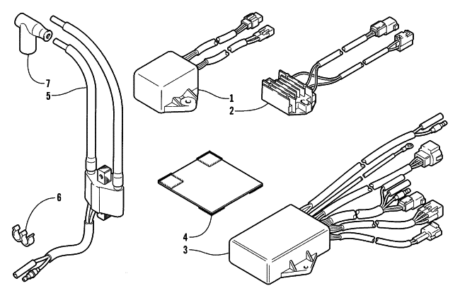 Parts Diagram for Arctic Cat 2001 ZR 600 VEV SNOWMOBILE ELECTRICAL