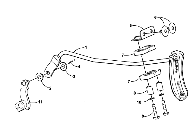 Parts Diagram for Arctic Cat 2000 500 CC AUTOMATIC () ATV FRONT SHIFT LINKAGE ASSEMBLY