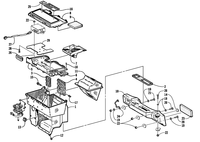 Parts Diagram for Arctic Cat 2001 ZR 600 VEV SNOWMOBILE AIR SILENCER ASSEMBLY