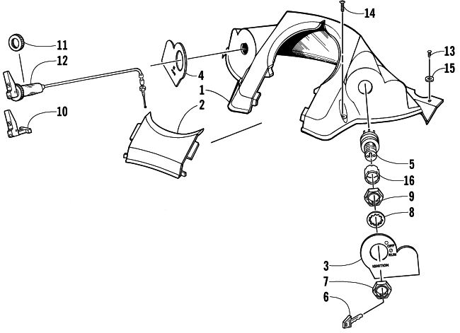 Parts Diagram for Arctic Cat 2001 Z 370 SNOWMOBILE CONSOLE AND SWITCH ASSEMBLY