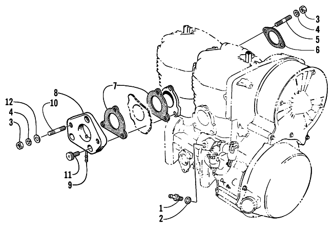 Parts Diagram for Arctic Cat 2001 Z 440 (ES) SNOWMOBILE INTAKE ASSEMBLY