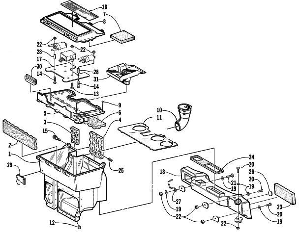 Parts Diagram for Arctic Cat 2001 ZRT 800 SNOWMOBILE AIR SILENCER ASSEMBLY