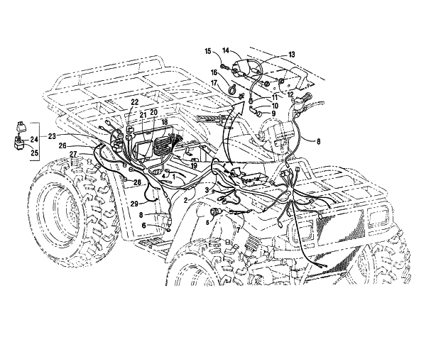 Parts Diagram for Arctic Cat 2001 400 2X4 (MANUAL TRANSMISSION) ATV WIRING HARNESS ASSEMBLY