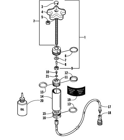 Parts Diagram for Arctic Cat 2001 ZRT 800 SNOWMOBILE REMOTE SHOCK LIMITER ASSEMBLY