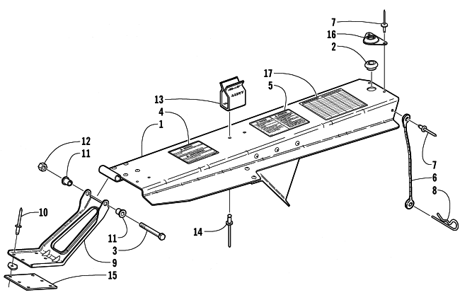 Parts Diagram for Arctic Cat 2001 BEARCAT WIDE TRACK SNOWMOBILE BELT GUARD ASSEMBLY